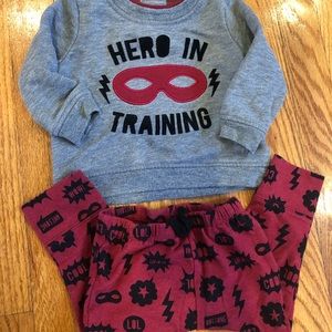 Cat & Jack two piece pj set. 3-6 months.